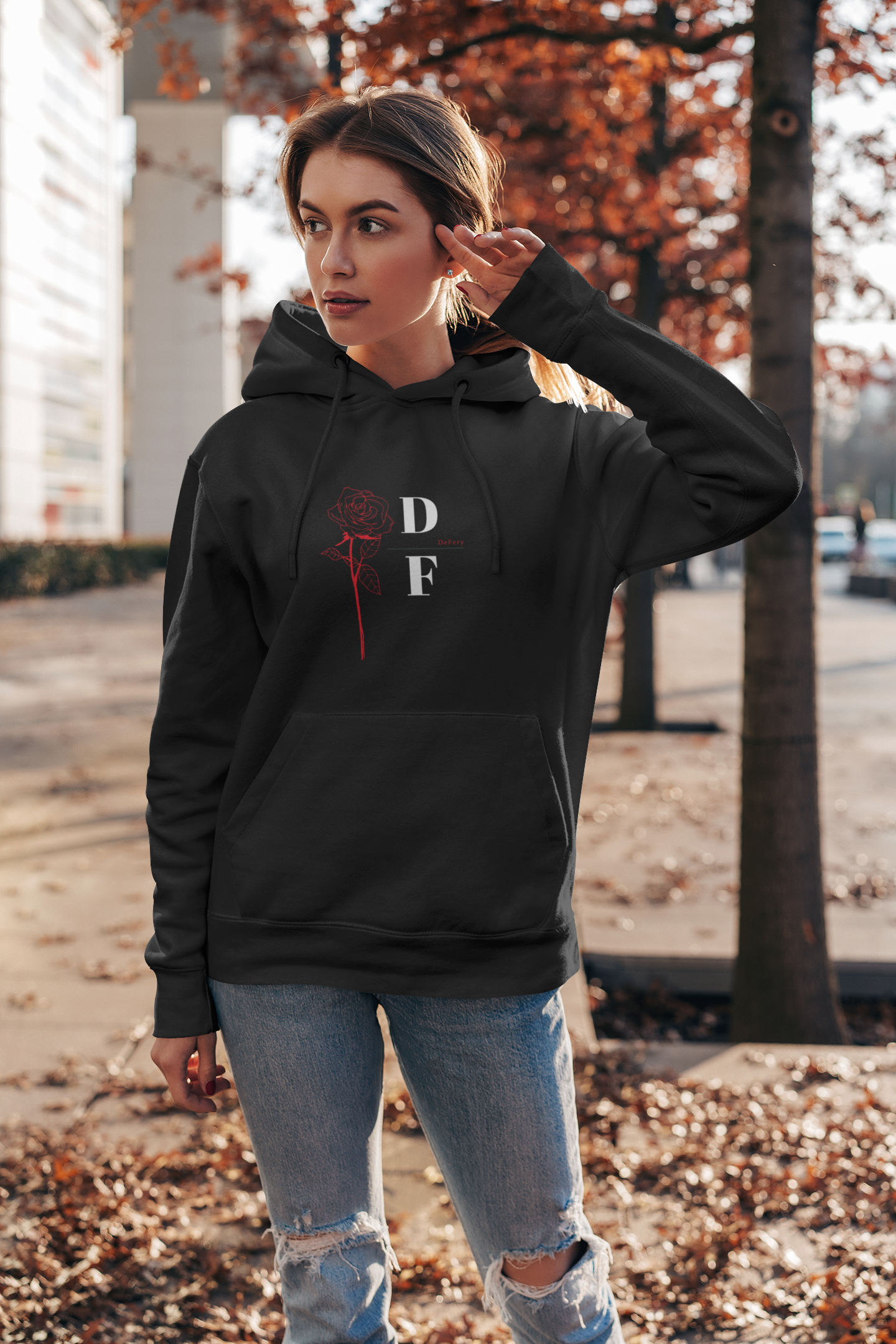 Classic Hoodie DF Rose